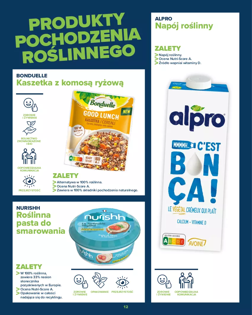 Gazetka promocyjna Carrefour - Gazetka Razem na rzecz tego, co dobre - ważna 24.10 do 06.11.2022 - strona 12 - produkty: Alpro, Bonduelle, Kaszetka, Napój, Napój roślinny, Ryż, Zdrowie