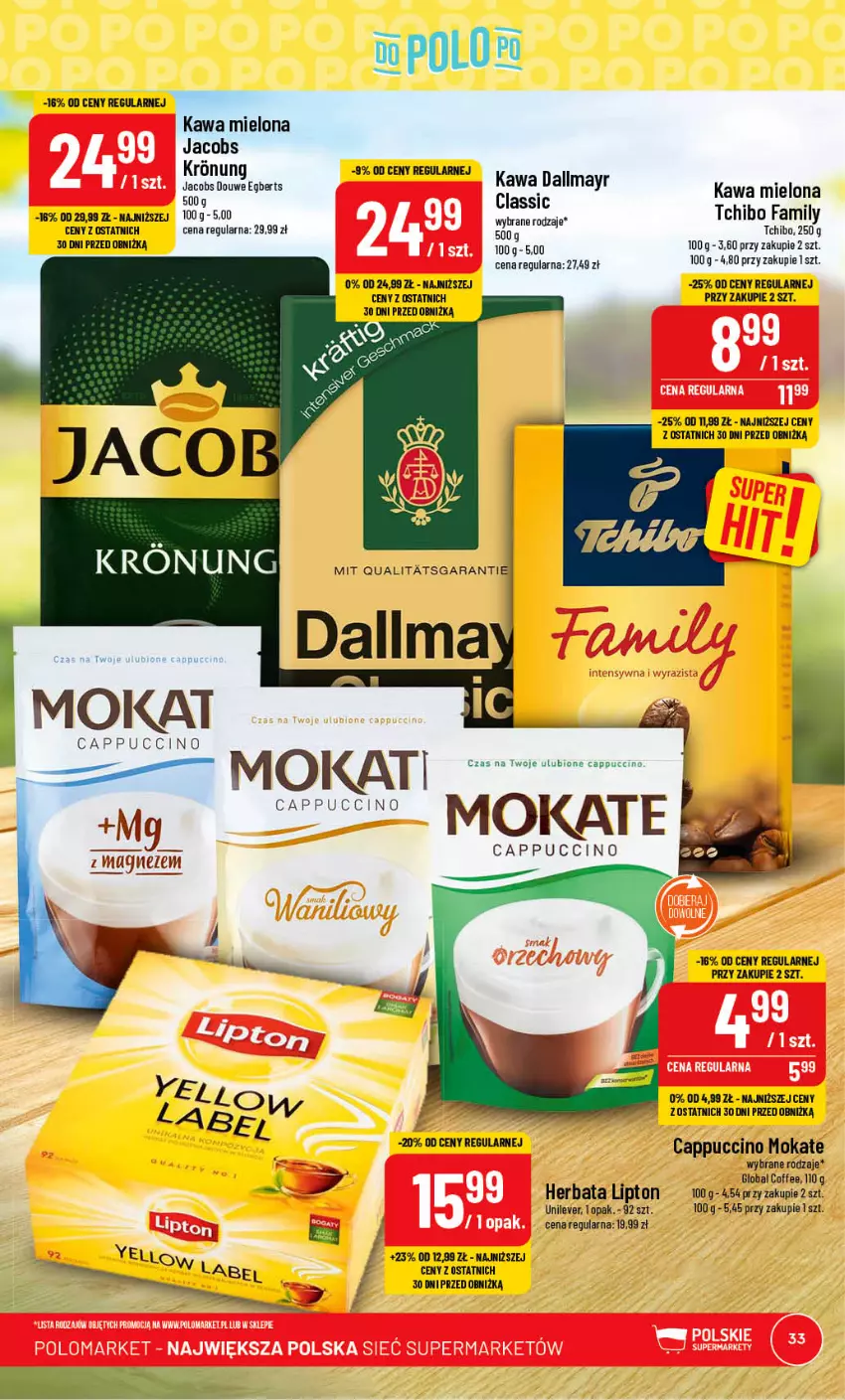 Gazetka promocyjna PoloMarket - Gazetka pomocyjna - ważna 05.07 do 11.07.2023 - strona 33 - produkty: Cappuccino, Dallmayr, Fa, Herbata, Jacobs, Kawa, Kawa mielona, LG, Lipton, Magnez, Tchibo, Tchibo Family