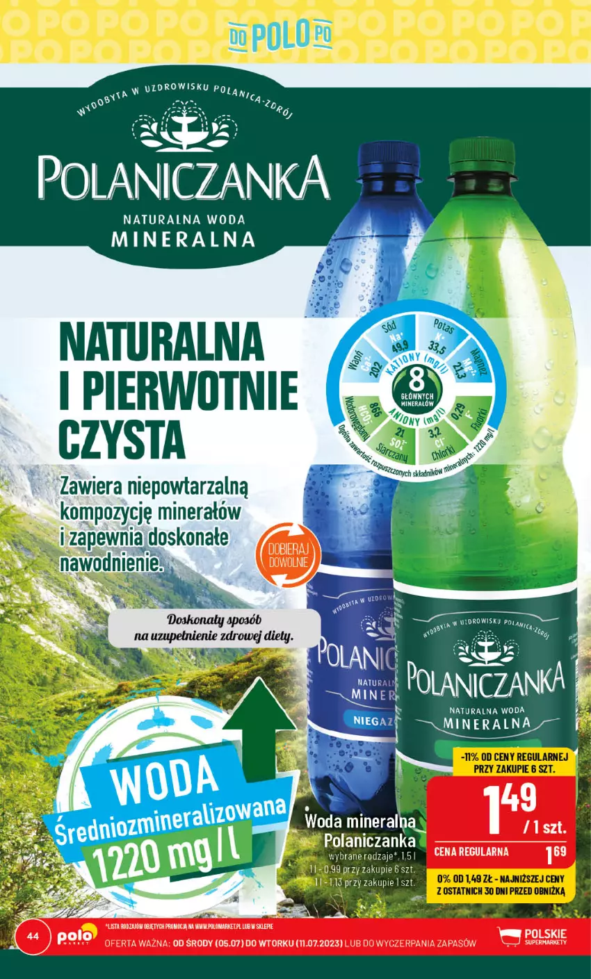 Gazetka promocyjna PoloMarket - Gazetka pomocyjna - ważna 05.07 do 11.07.2023 - strona 44 - produkty: Woda, Woda mineralna, Zlew