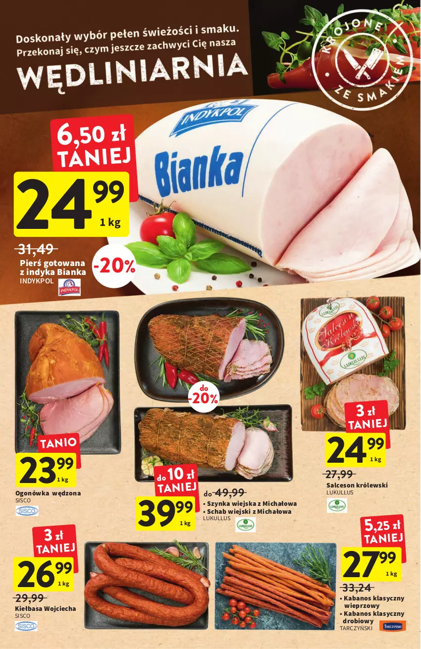 Gazetka promocyjna Intermarche - Gazetka Intermarche - ważna 18.08 do 24.08.2022 - strona 16 - produkty: Bianka, Kabanos, Kiełbasa, Królewski, Ogonówka, Salceson, Szynka, Tarczyński