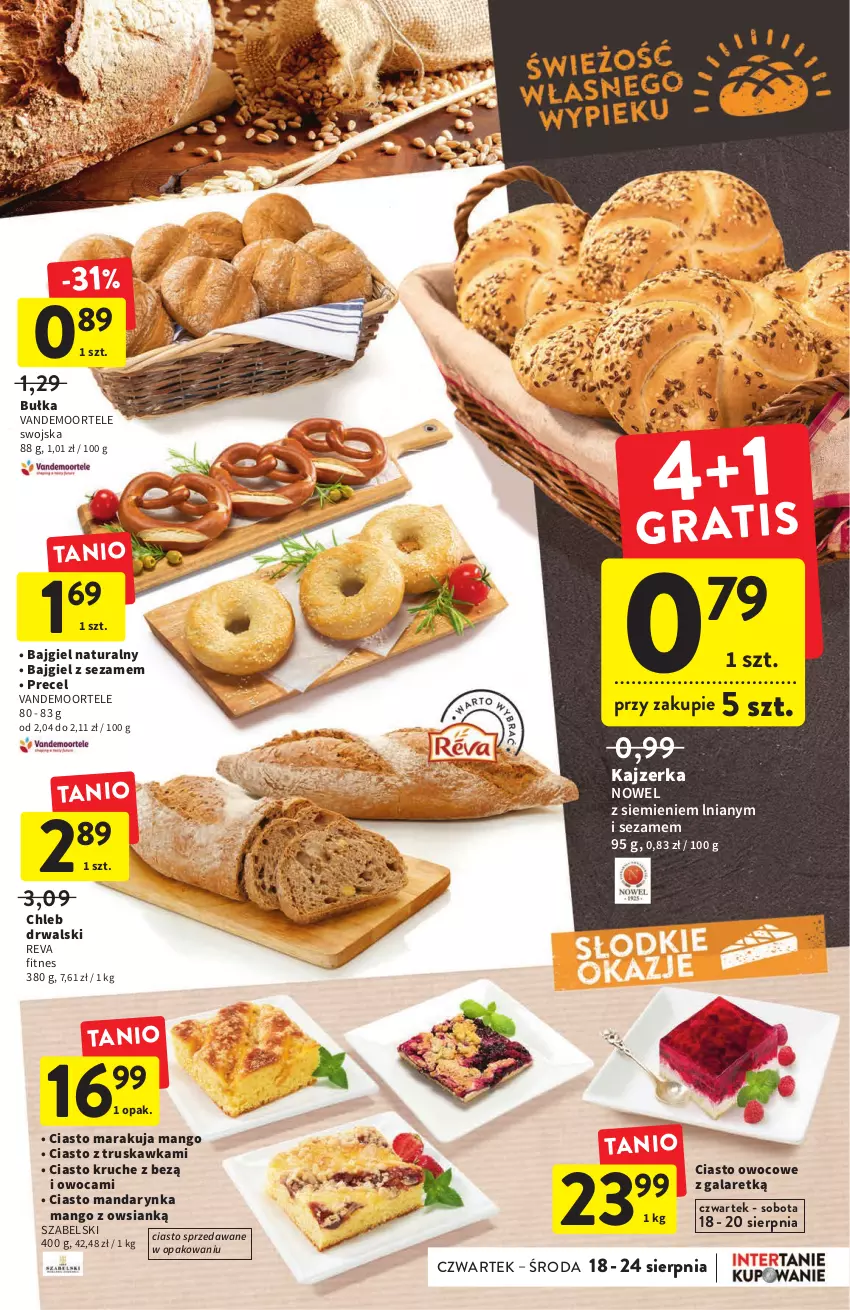 Gazetka promocyjna Intermarche - Gazetka Intermarche - ważna 18.08 do 24.08.2022 - strona 19 - produkty: Bułka, Chleb, Gala, Kajzerka, Mango, Sezam