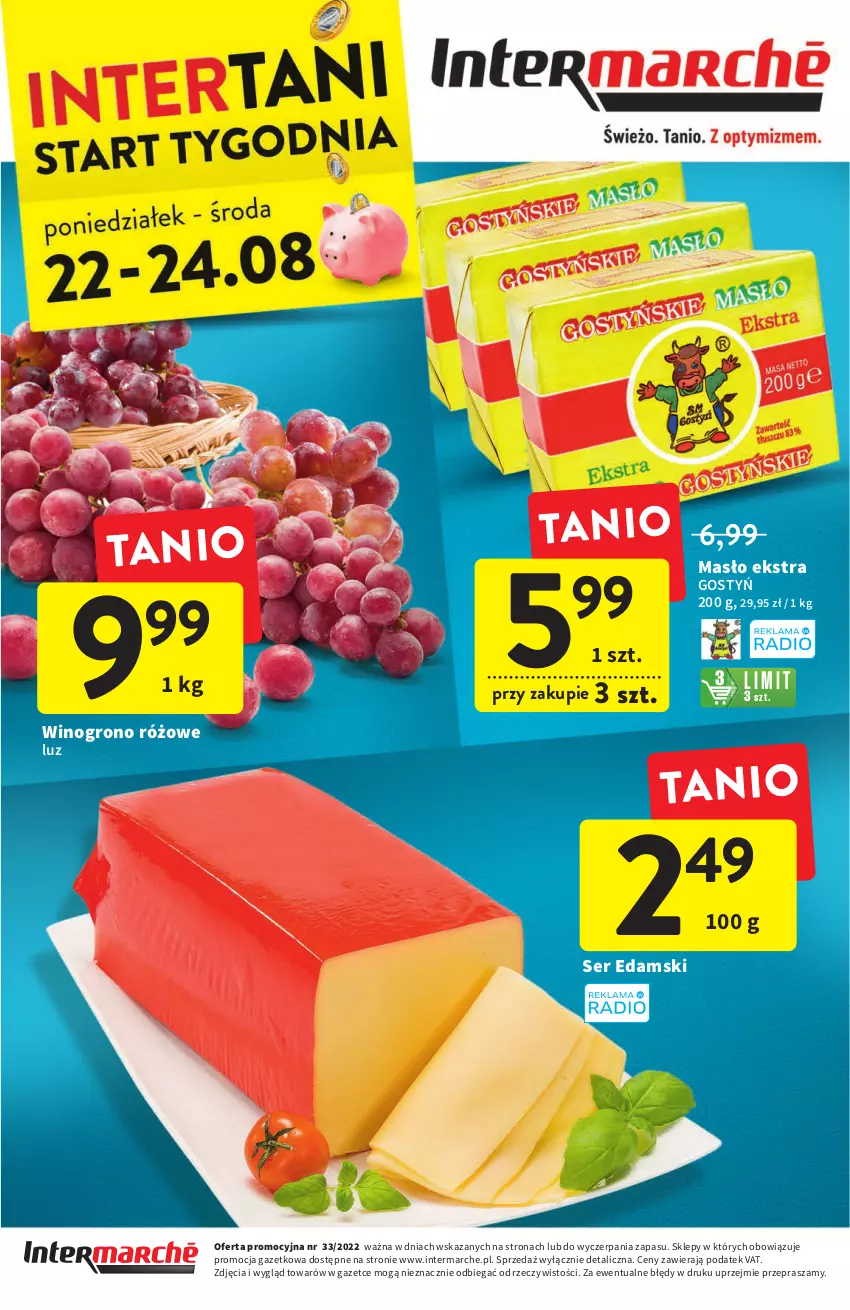 Gazetka promocyjna Intermarche - Gazetka Intermarche - ważna 18.08 do 24.08.2022 - strona 40 - produkty: Edam, Masło, Ser, Wino