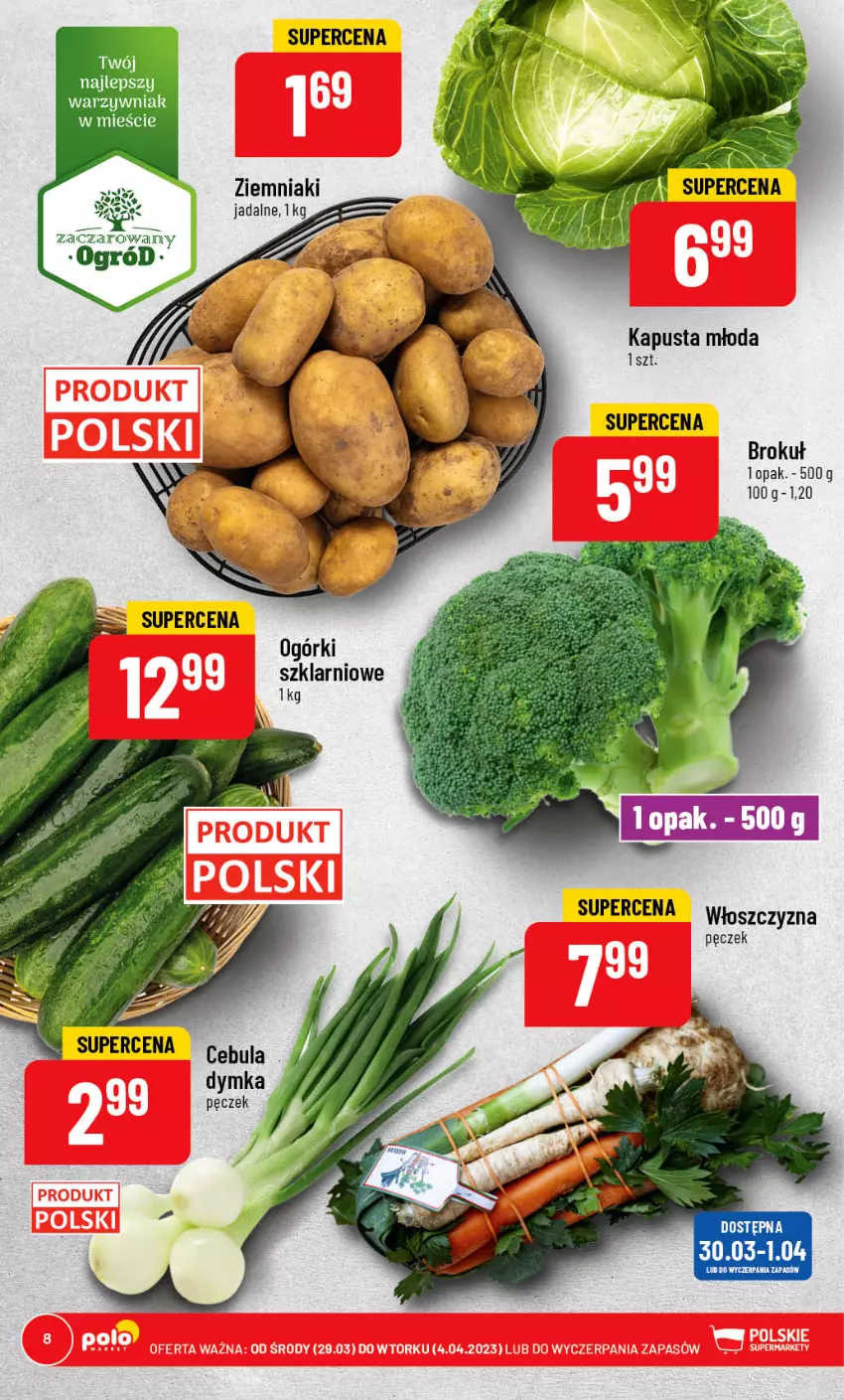 Gazetka promocyjna PoloMarket - Gazetka pomocyjna - ważna 29.03 do 04.04.2023 - strona 8 - produkty: Cebula, Włoszczyzna pęczek, Ziemniaki