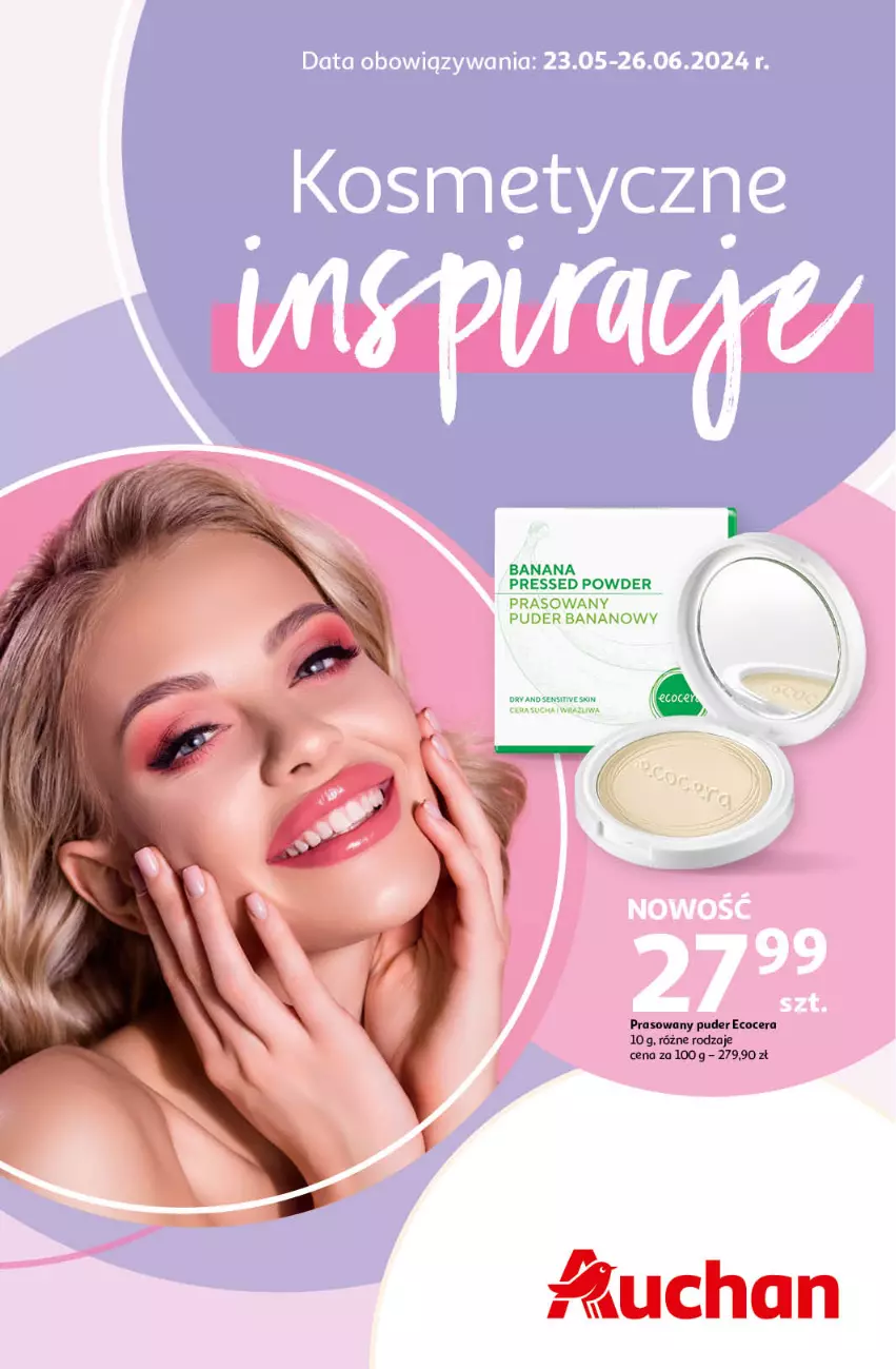 Gazetka promocyjna Auchan - Katalog Kosmetyczne inspiracje Hipermarket Auchan - ważna 23.05 do 26.06.2024 - strona 1 - produkty: Puder