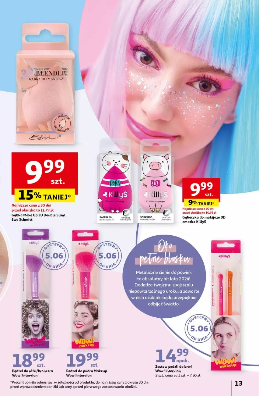 Gazetka promocyjna Auchan - Katalog Kosmetyczne inspiracje Hipermarket Auchan - ważna 23.05 do 26.06.2024 - strona 13 - produkty: Bronzer, Killys, Makijaż, Pędzel do pudru, Pędzel do różu, Tran, Zestaw pędzli