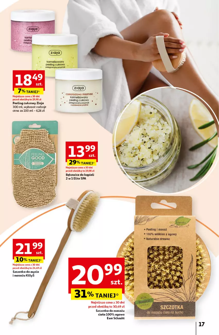 Gazetka promocyjna Auchan - Katalog Kosmetyczne inspiracje Hipermarket Auchan - ważna 23.05 do 26.06.2024 - strona 17 - produkty: Ewa Schmitt, Killys, Peeling, Szczotka, Ziaja