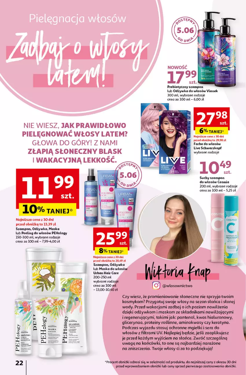 Gazetka promocyjna Auchan - Katalog Kosmetyczne inspiracje Hipermarket Auchan - ważna 23.05 do 26.06.2024 - strona 22 - produkty: Fa, Farba do włosów, Maska, Maska do włosów, Odżywka, Peeling, Schwarzkopf, Ser, Suchy szampon, Szampon