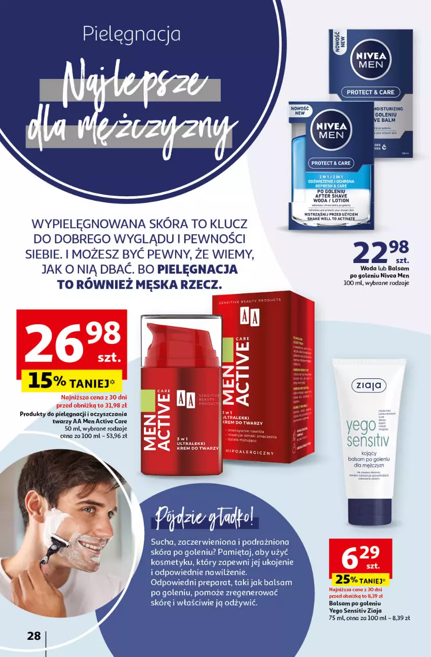 Gazetka promocyjna Auchan - Katalog Kosmetyczne inspiracje Hipermarket Auchan - ważna 23.05 do 26.06.2024 - strona 28 - produkty: Balsam po goleniu, Mięta, Woda, Ziaja