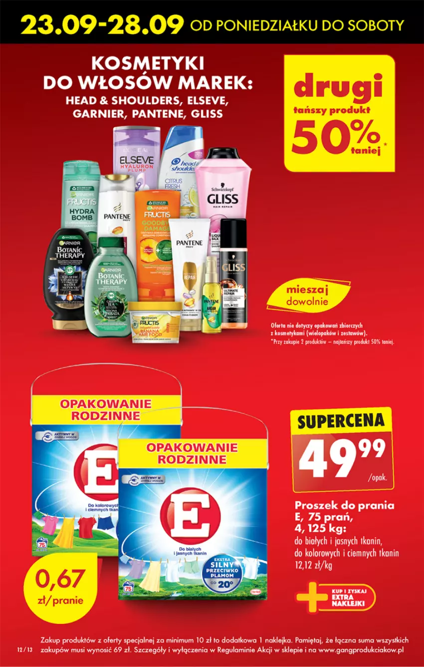 Gazetka promocyjna Biedronka - Od poniedzialku - ważna 23.09 do 28.09.2024 - strona 14 - produkty: Elseve, Garnier, Pantene, Proszek do prania