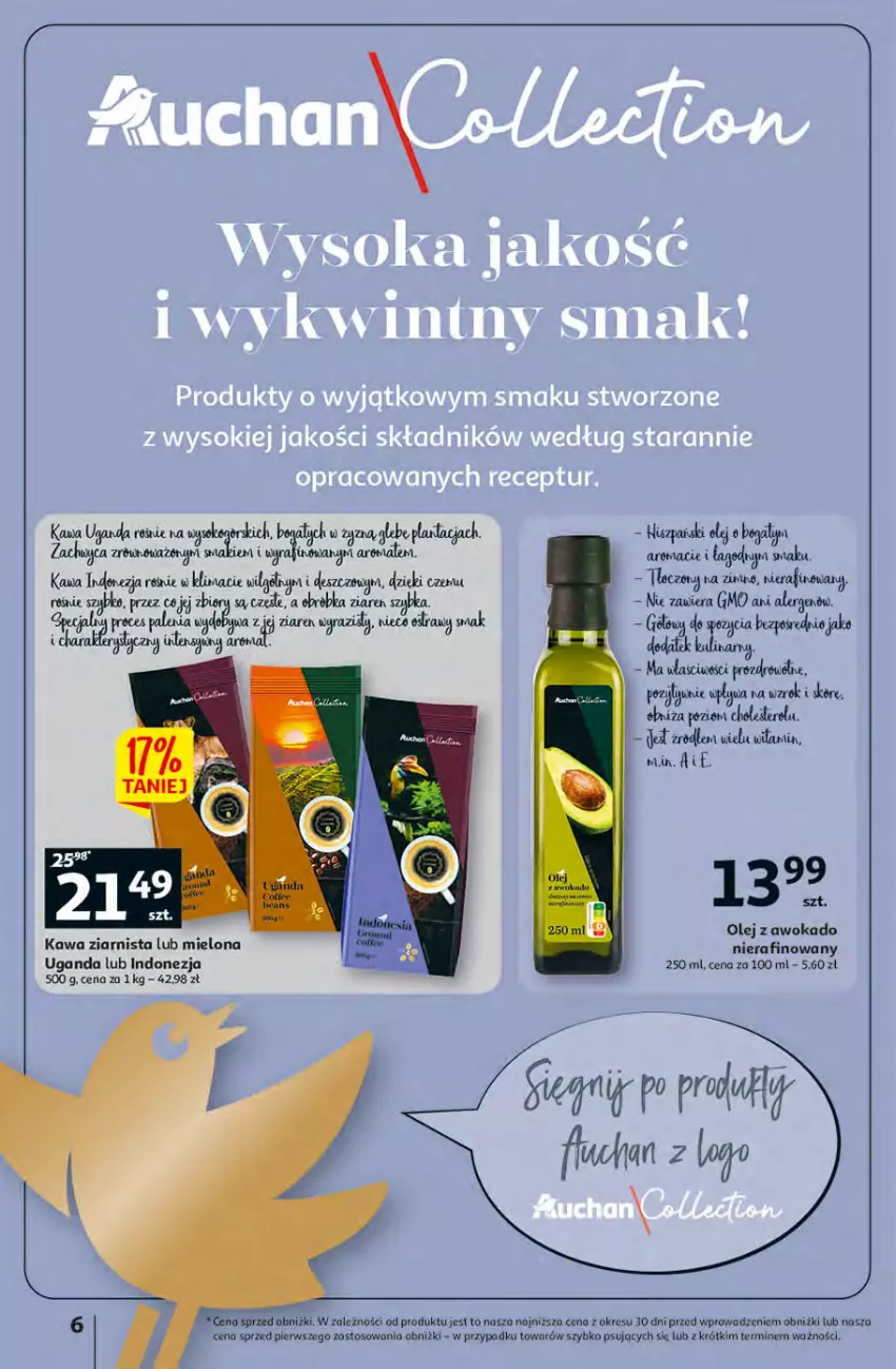 Gazetka promocyjna Auchan - Gazetka KORZYŚCI z kartą SKARBONKA Hipermarket Auchan - ważna 02.02 do 08.02.2023 - strona 6 - produkty: Kawa, Kawa ziarnista, O nas, Olej