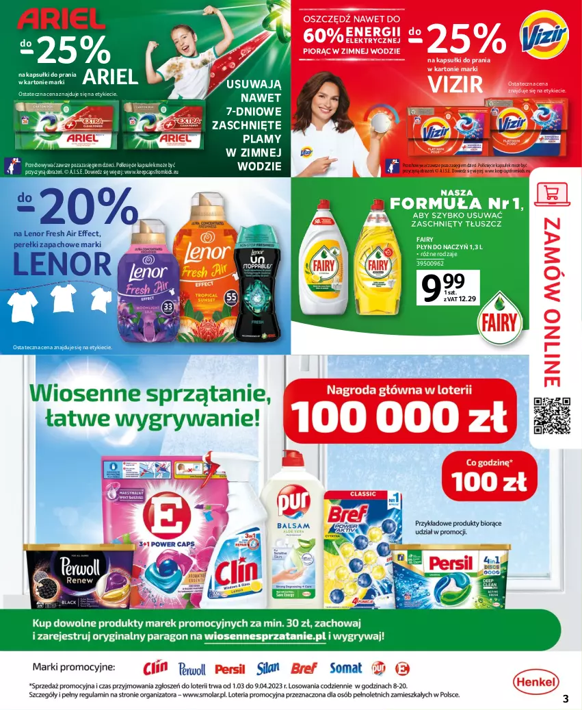 Gazetka promocyjna Selgros - Katalog Sprzątanie - ważna 02.03 do 15.03.2023 - strona 3 - produkty: Ariel, Dzieci, Fa, Fairy, Kapsułki do prania, Lenor, Perełki zapachowe, Vizir