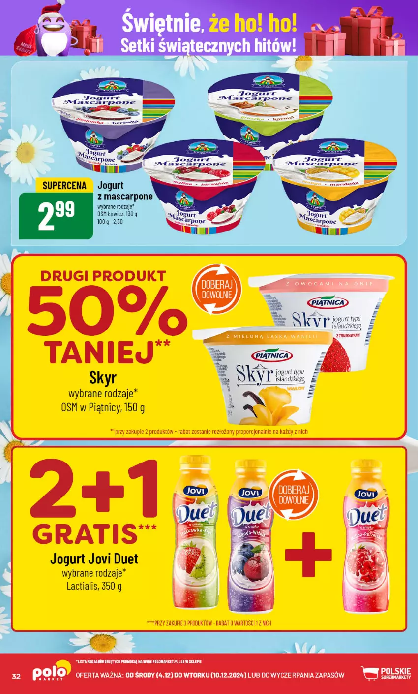 Gazetka promocyjna PoloMarket - Gazetka pomocyjna - ważna 04.12 do 10.12.2024 - strona 32 - produkty: Gra, Isla, Jogurt, Mascarpone, Por