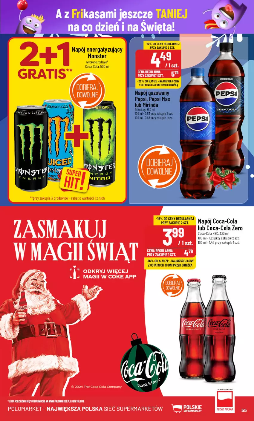 Gazetka promocyjna PoloMarket - Gazetka pomocyjna - ważna 04.12 do 10.12.2024 - strona 55 - produkty: Coca-Cola, Napój