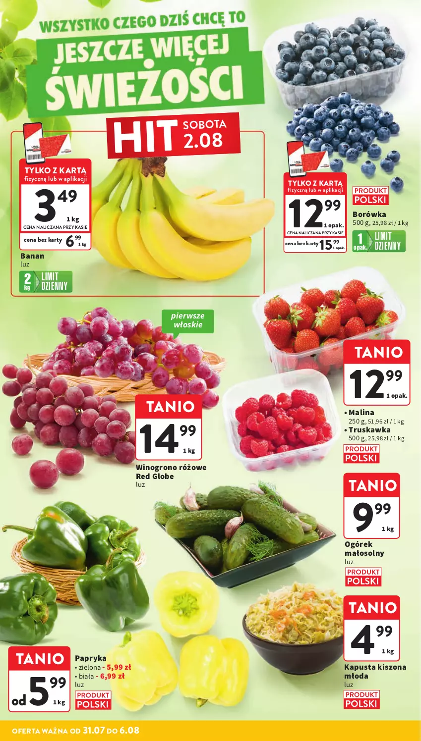 Gazetka promocyjna Intermarche - Gazetka Intermarche - ważna 31.07 do 06.08.2025 - strona 10 - produkty: Borówka, Ogórek, Papryka, Wino