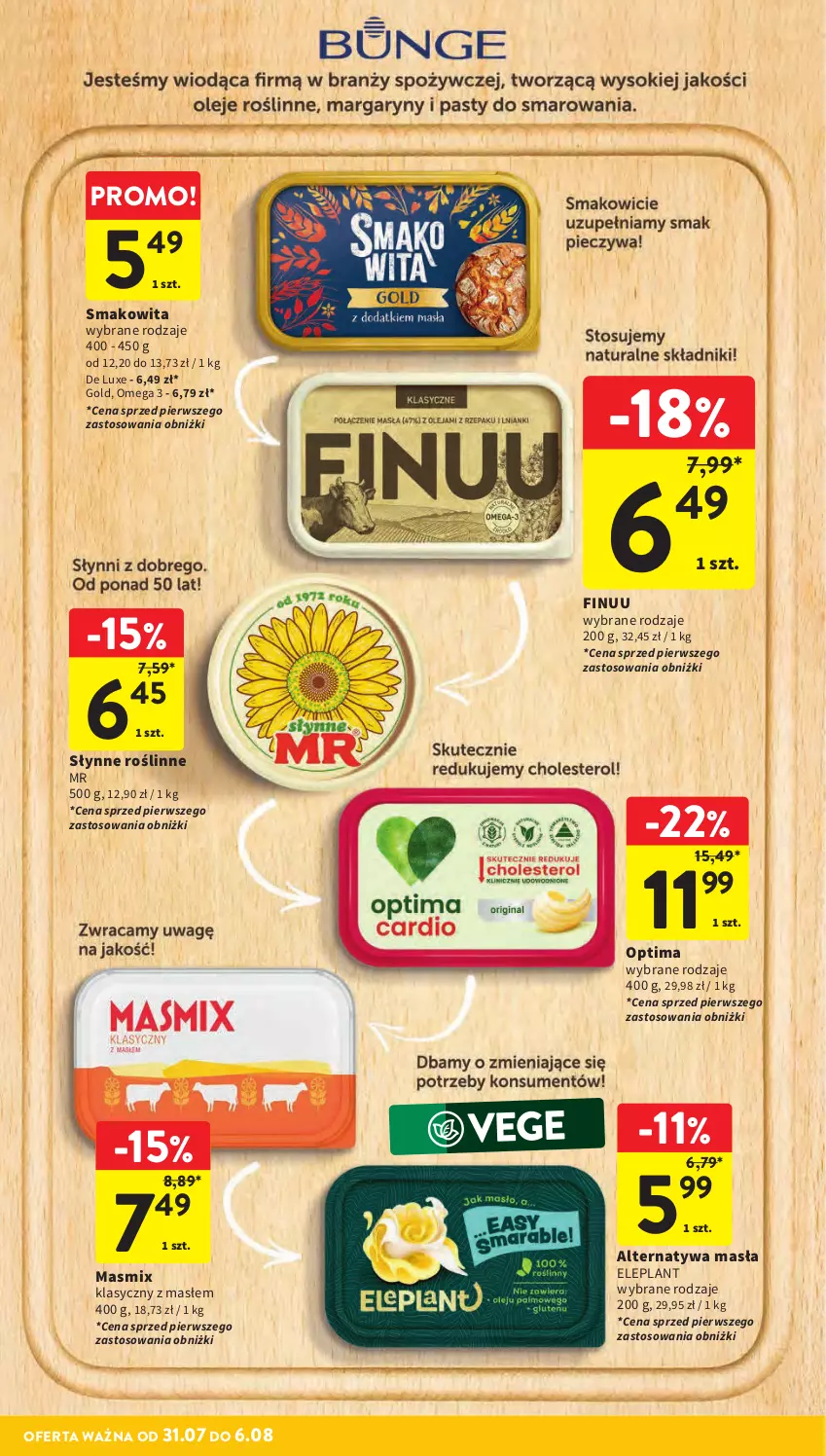 Gazetka promocyjna Intermarche - Gazetka Intermarche - ważna 31.07 do 06.08.2025 - strona 22 - produkty: Finuu, Optima, Słynne, Smakowita