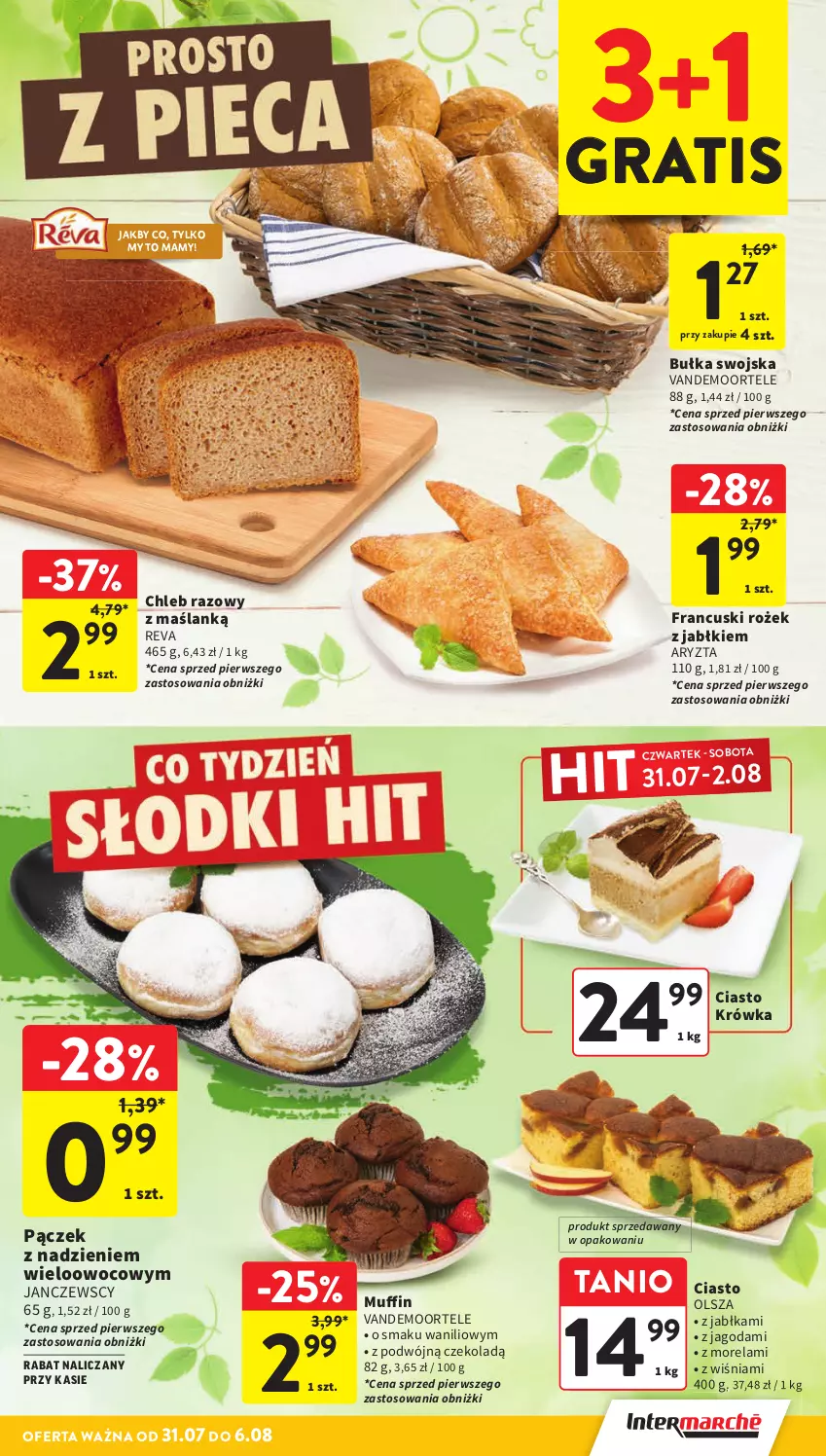Gazetka promocyjna Intermarche - Gazetka Intermarche - ważna 31.07 do 06.08.2025 - strona 23 - produkty: Bułka, Chleb, Gra, Jabłka, Morela, Pączek