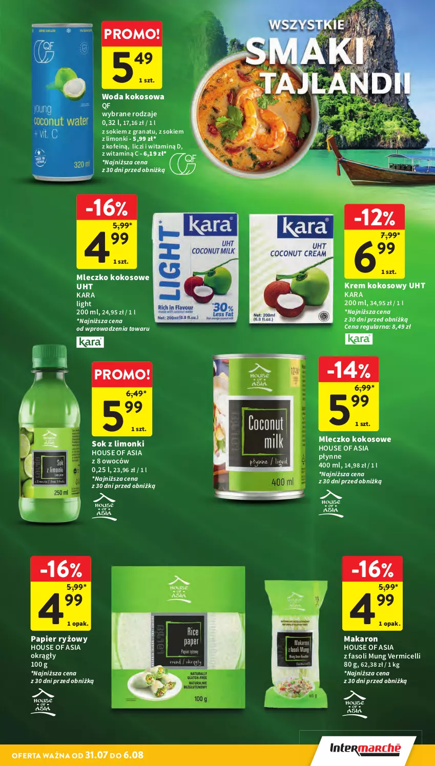 Gazetka promocyjna Intermarche - Gazetka Intermarche - ważna 31.07 do 06.08.2025 - strona 29 - produkty: Fa, Fasoli mung, Gra, Granat, House of Asia, Kokos, Liczi, Makaron, Mleczko, Papier, Papier ryżowy, Ryż, Sok, Woda