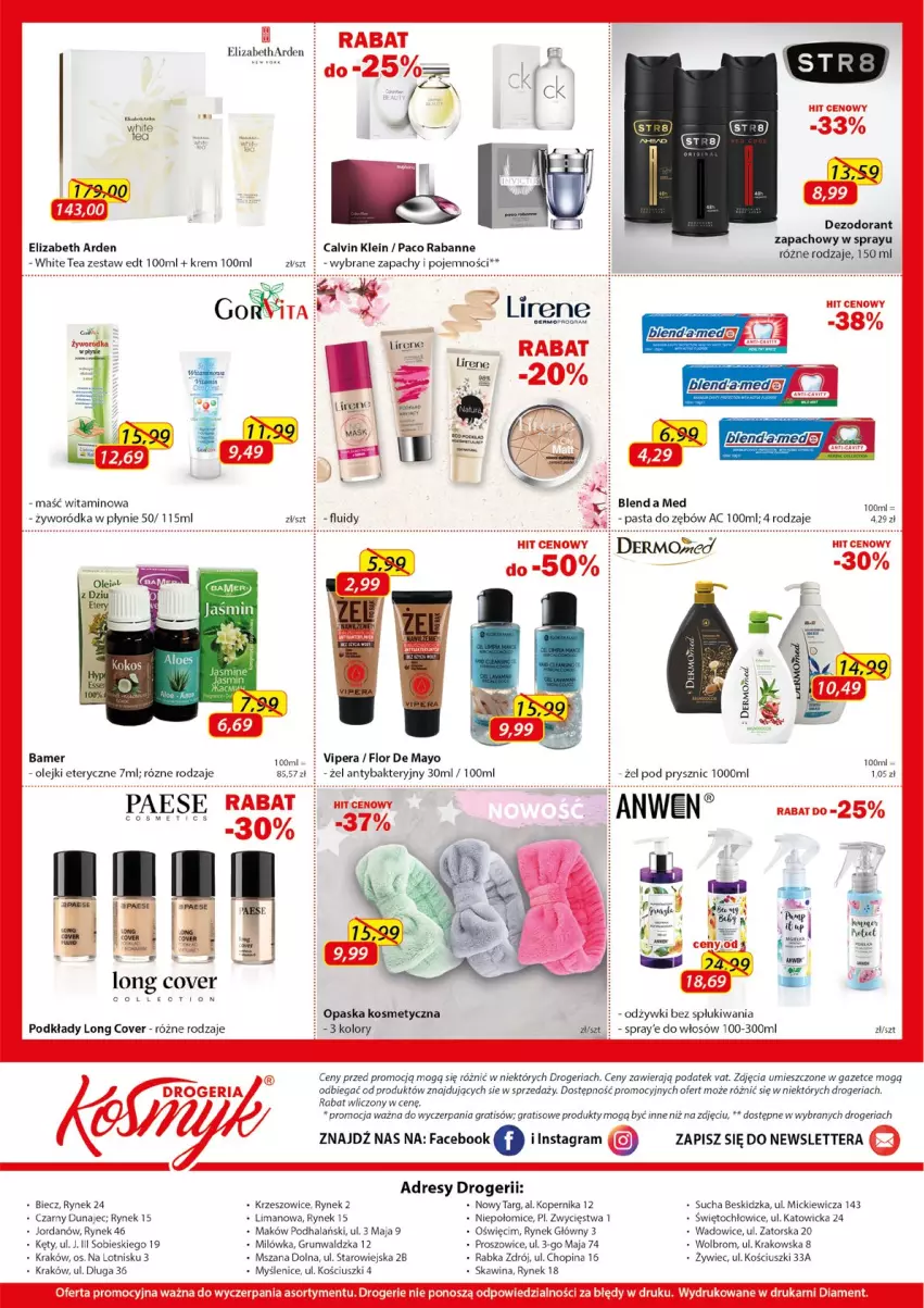 Gazetka promocyjna Kosmyk - Gazetka - ważna 07.02 do 28.02.2022 - strona 6 - produkty: Calvin Klein, Dezodorant, Dres, Elizabeth Arden, Fa, Gra, Kokos, Mop, Olej, Opaska, Paco Rabanne, Pasta do zębów, Podkład, Tera