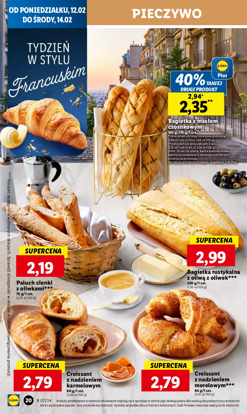 Gazetka promocyjna Lidl - GAZETKA - ważna 12.02 do 14.02.2024 - strona 22 - produkty: Bagietka, Croissant, Olej, Piec, Pieczywo, Rust