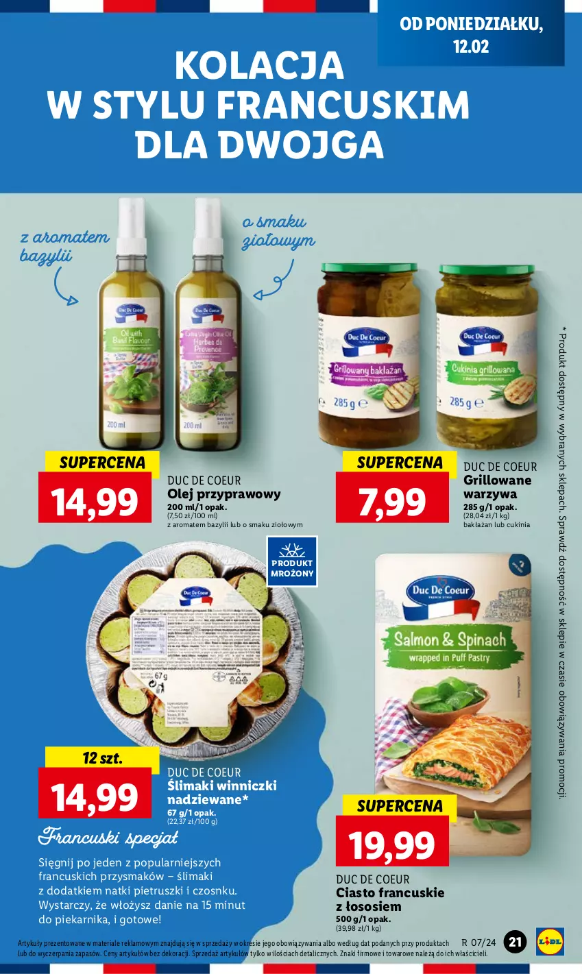 Gazetka promocyjna Lidl - GAZETKA - ważna 12.02 do 14.02.2024 - strona 23 - produkty: Bazyl, Ciasto francuskie, Grill, Olej, Piekarnik, Sos, Warzywa