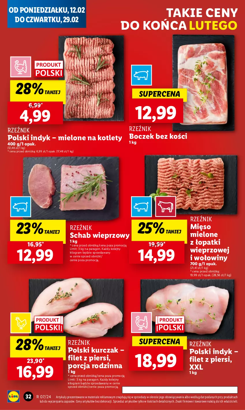 Gazetka promocyjna Lidl - GAZETKA - ważna 12.02 do 14.02.2024 - strona 34 - produkty: Boczek, Gra, Kotlet, Kurczak, Mięso, Mięso mielone, Mięso mielone z łopatki wieprzowej, Olej, Por, Schab wieprzowy