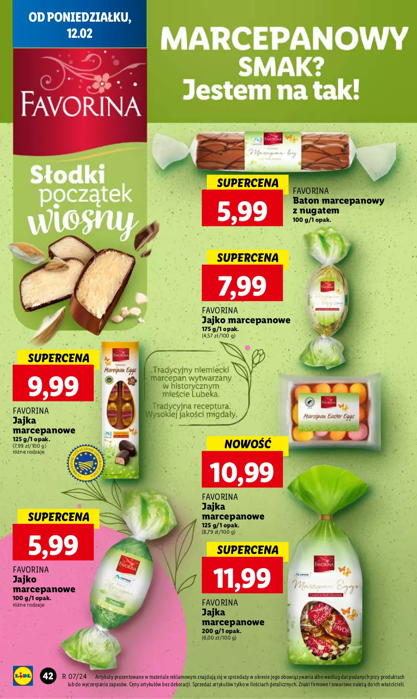 Gazetka promocyjna Lidl - GAZETKA - ważna 12.02 do 14.02.2024 - strona 44 - produkty: Baton, Baton marcepanowy, Fa