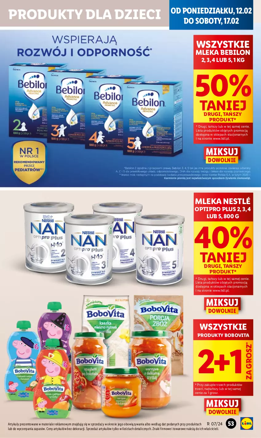 Gazetka promocyjna Lidl - GAZETKA - ważna 12.02 do 14.02.2024 - strona 57 - produkty: BEBILON, BoboVita, Dzieci, Nestlé