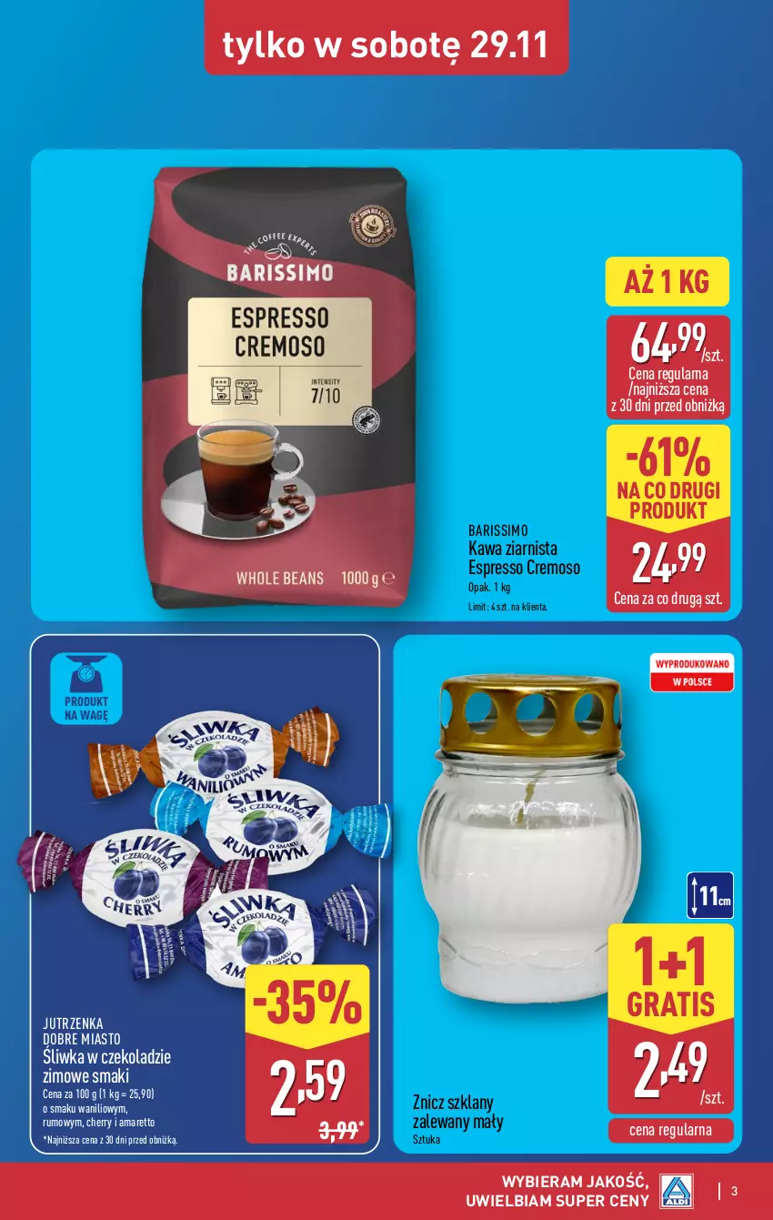 Gazetka promocyjna Aldi - Okazje weekendowe - ważna 27.11 do 29.11.2025 - strona 3 - produkty: Gra, Jutrzenka, Kawa, Kawa ziarnista, Rum, Znicz