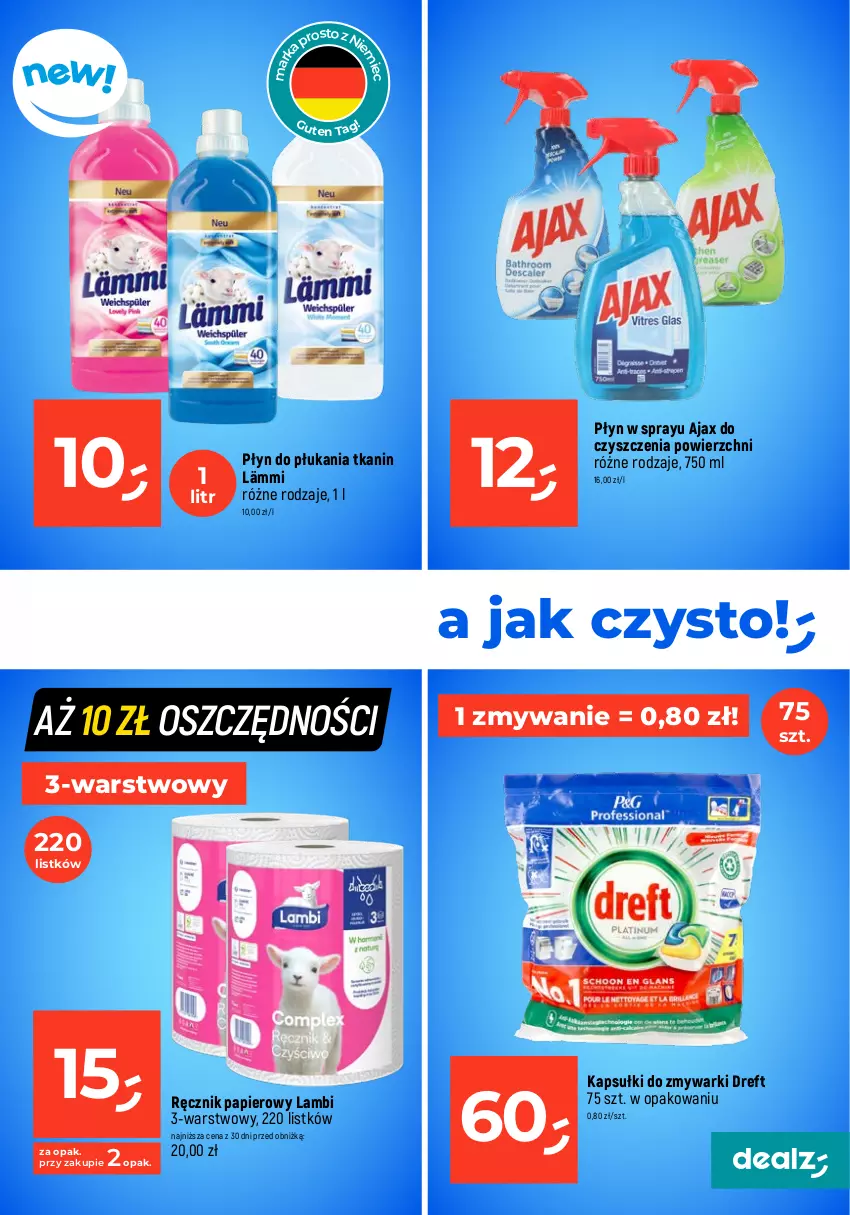 Gazetka promocyjna Dealz - MAKE A DEALZ - ważna 08.02 do 14.02.2024 - strona 29 - produkty: Ajax, Papier, Płyn do płukania, Ręcznik, Zmywarki