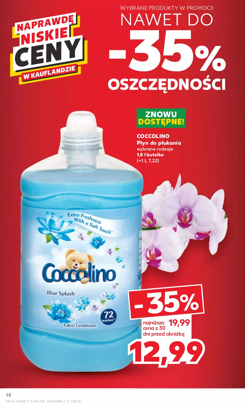 Gazetka promocyjna Kaufland - Gazetka tygodnia - ważna 21.09 do 27.09.2023 - strona 14 - produkty: Coccolino, Płyn do płukania