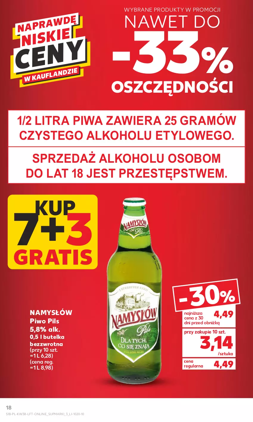 Gazetka promocyjna Kaufland - Gazetka tygodnia - ważna 21.09 do 27.09.2023 - strona 18 - produkty: Gra, Namysłów, Piwa, Piwo