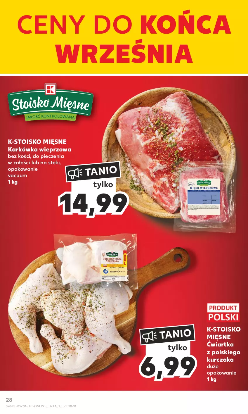 Gazetka promocyjna Kaufland - Gazetka tygodnia - ważna 21.09 do 27.09.2023 - strona 28 - produkty: Karkówka wieprzowa, Kurczak, Piec, Stek