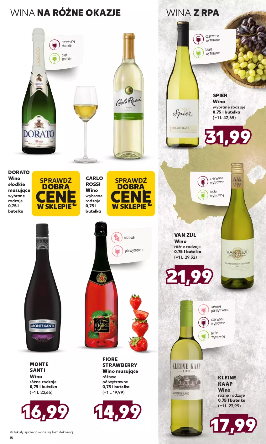 Gazetka promocyjna Kaufland - Barek Kauflandu - ważna 02.11 do 15.11.2023 - strona 15 - produkty: Carlo Rossi, Monte, Monte Santi, Mus, Wino, Wino musujące