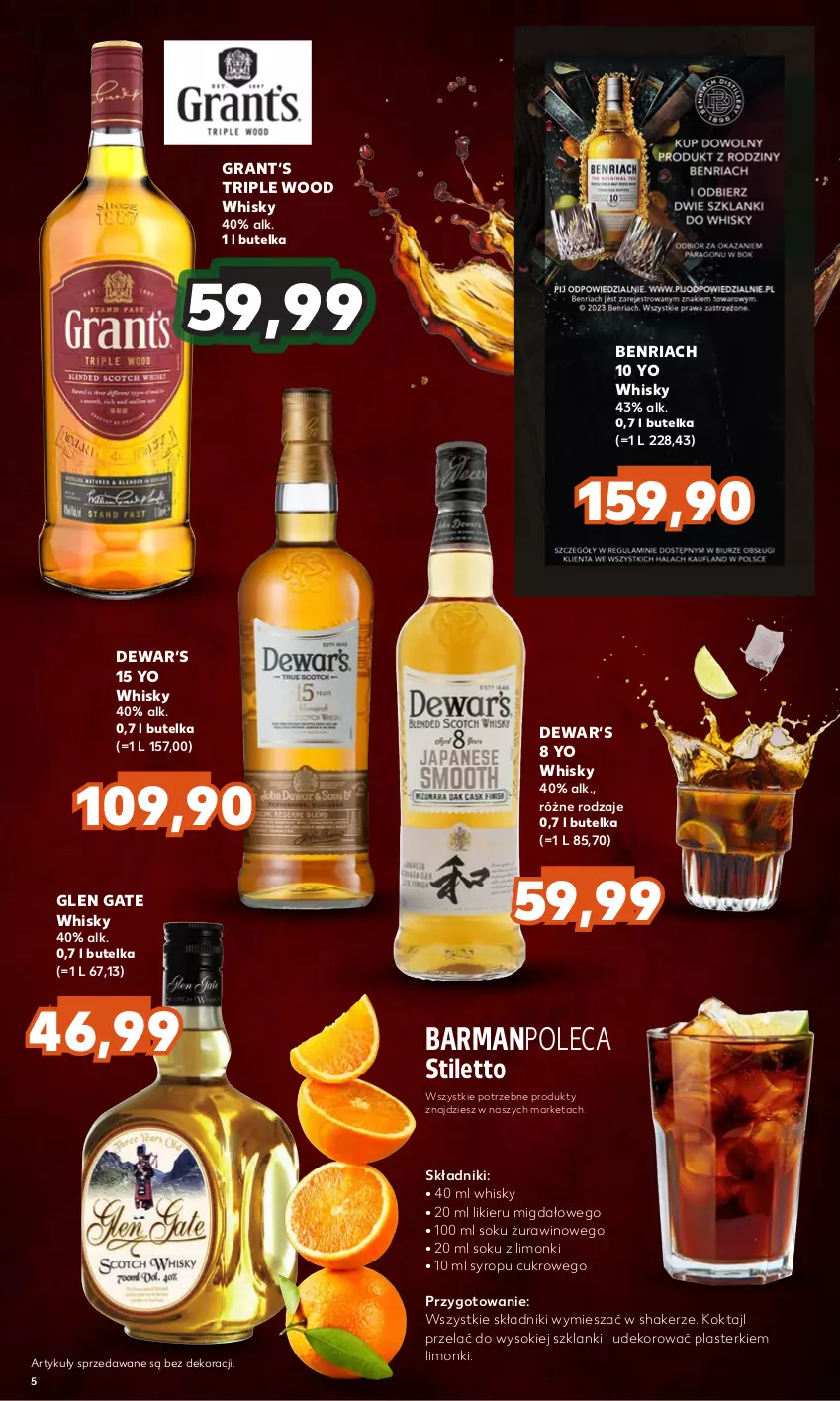 Gazetka promocyjna Kaufland - Barek Kauflandu - ważna 02.11 do 15.11.2023 - strona 5 - produkty: Glen Gate, Gra, Lanki, Likier, Plasterki, Sok, Syrop, Whisky, Wino