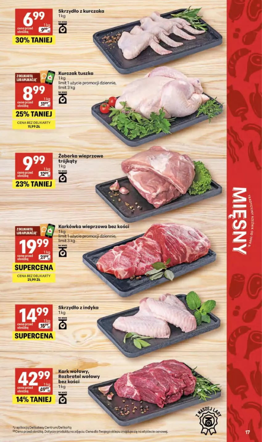 Gazetka promocyjna Delikatesy Centrum - Franczyza DC35 Czwartek - ważna 27.08 do 02.09.2026 - strona 17 - produkty: Kark wołowy, Karkówka wieprzowa, Kurczak, Rozbratel wołowy, Rum, Tusz