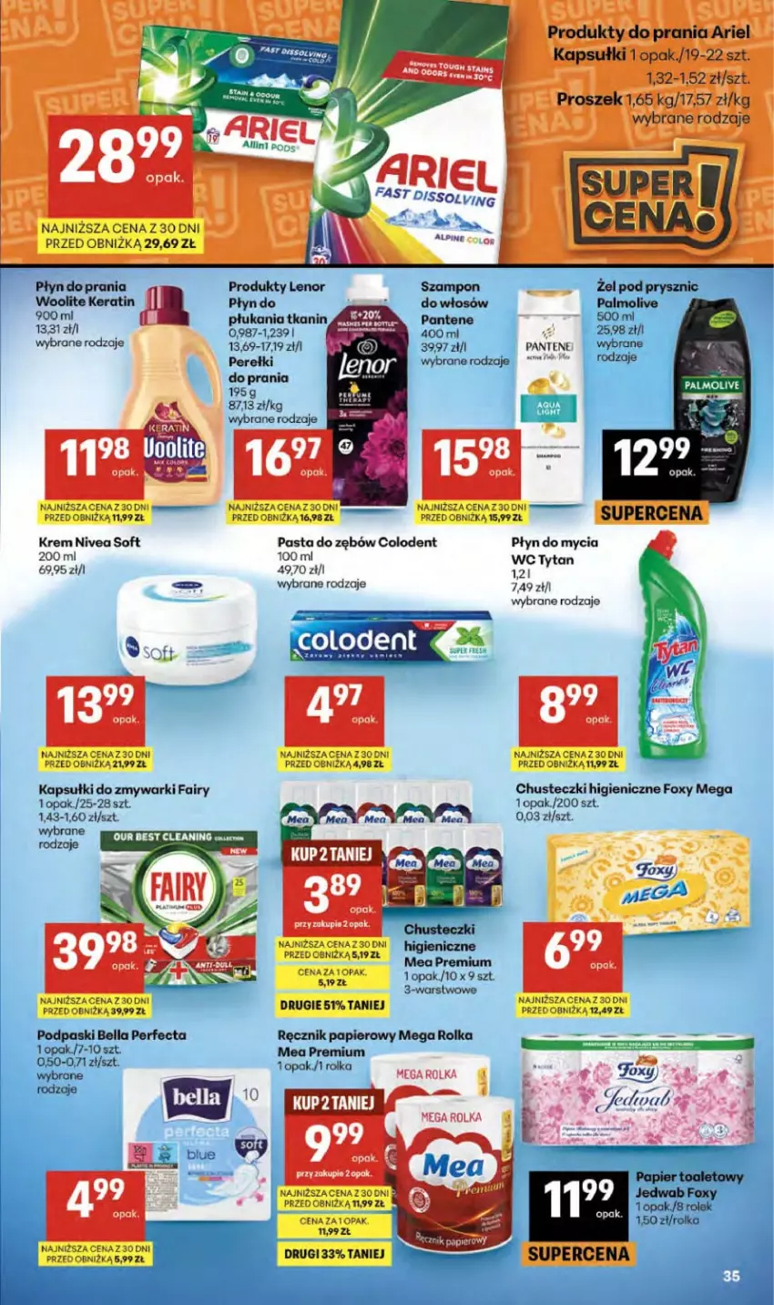 Gazetka promocyjna Delikatesy Centrum - Franczyza DC35 Czwartek - ważna 27.08 do 02.09.2026 - strona 35 - produkty: Ariel, Chusteczki, Fa, Nivea, Palmolive, Pasta do zębów, Płyn do mycia, Tytan