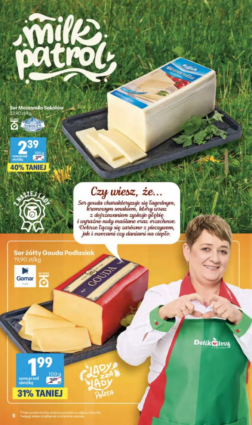 Gazetka promocyjna Delikatesy Centrum - Franczyza DC35 Czwartek - ważna 27.08 do 02.09.2026 - strona 8 - produkty: Gouda, Mozzarella, Ser