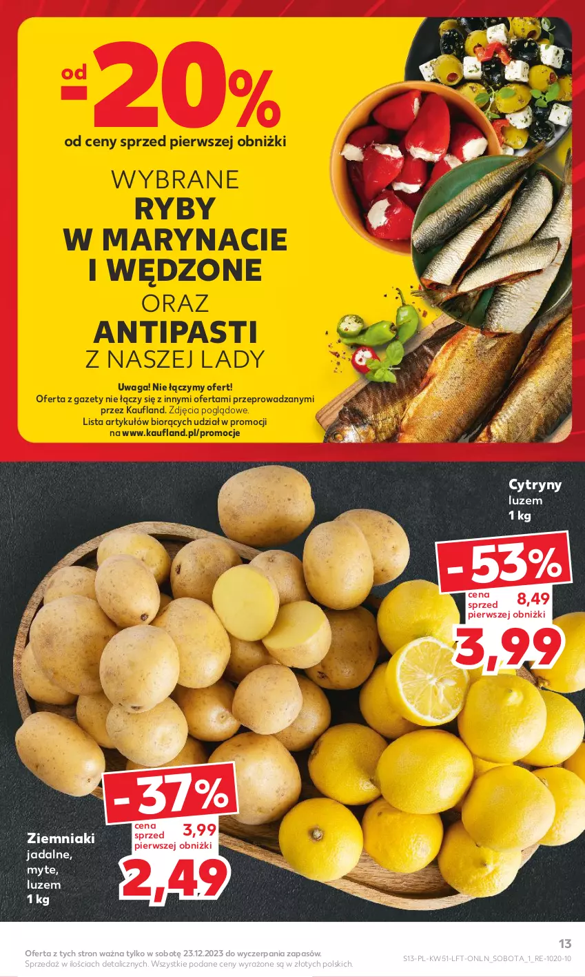 Gazetka promocyjna Kaufland - Gazetka tygodnia - ważna 20.12 do 27.12.2023 - strona 13 - produkty: Cytryny, Waga, Ziemniaki