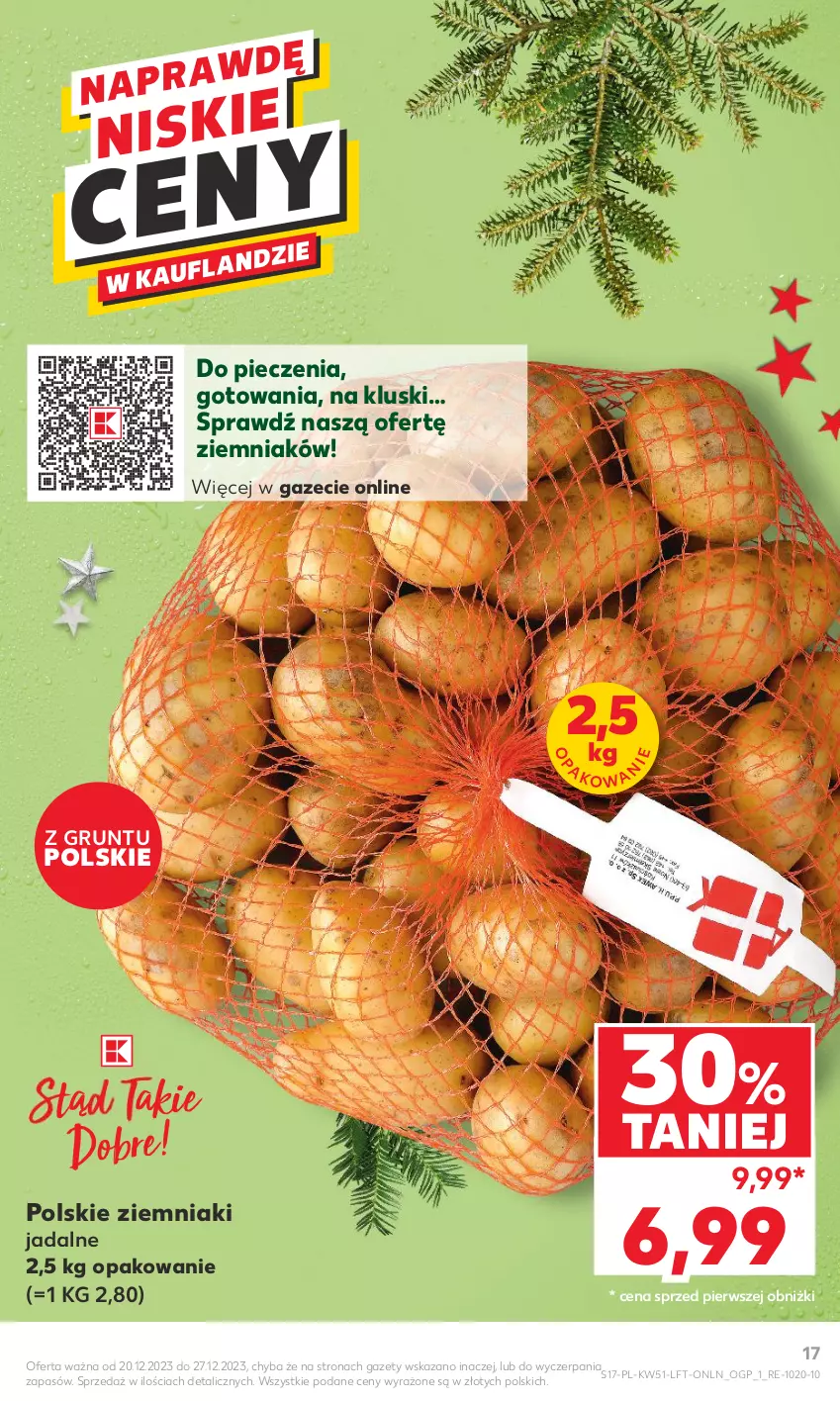 Gazetka promocyjna Kaufland - Gazetka tygodnia - ważna 20.12 do 27.12.2023 - strona 17 - produkty: Grunt, Piec, Ziemniaki