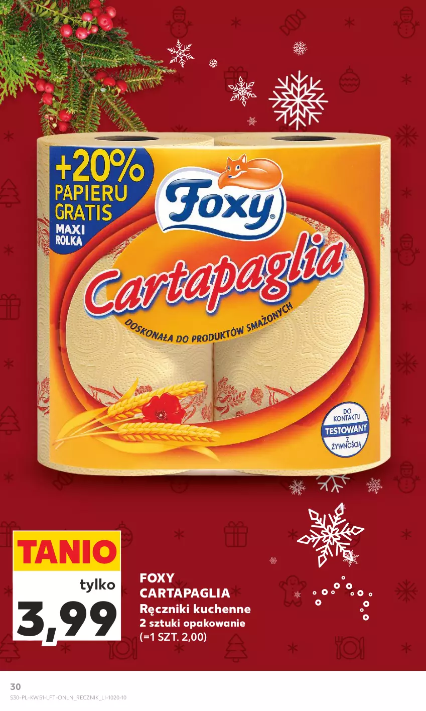 Gazetka promocyjna Kaufland - Gazetka tygodnia - ważna 20.12 do 27.12.2023 - strona 30 - produkty: Foxy, Ręcznik