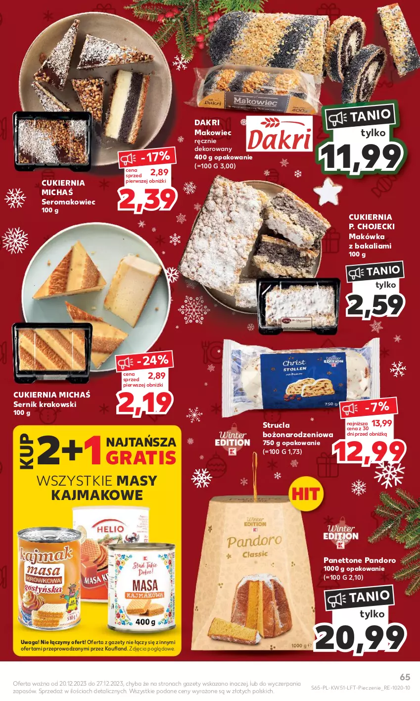 Gazetka promocyjna Kaufland - Gazetka tygodnia - ważna 20.12 do 27.12.2023 - strona 65 - produkty: Cukier, Gra, Makowiec, Piec, Ser, Strucla, Waga