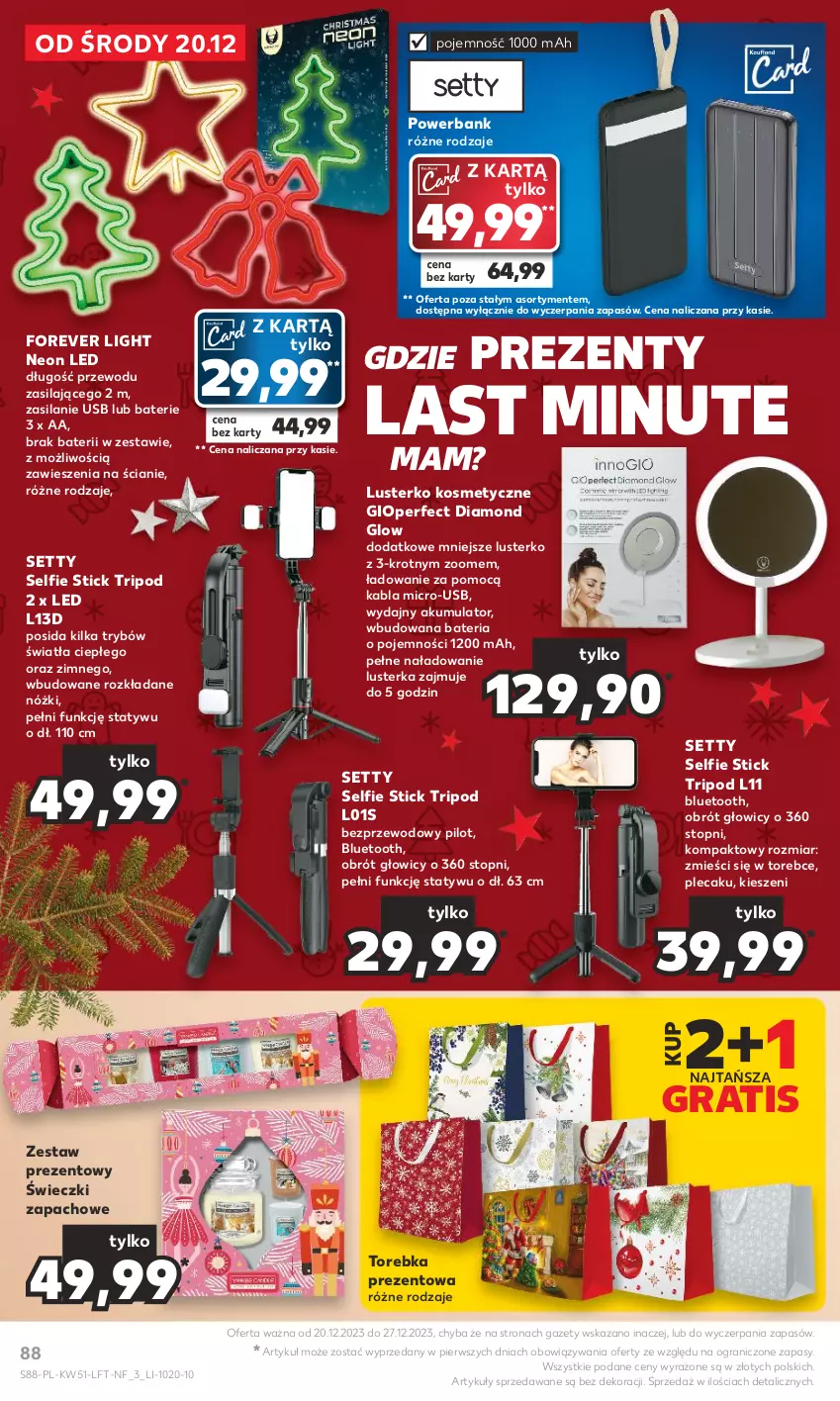 Gazetka promocyjna Kaufland - Gazetka tygodnia - ważna 20.12 do 27.12.2023 - strona 88 - produkty: Akumulator, Bateria, Gra, Lusterko kosmetyczne, Plecak, Powerbank, Silan, Top, Torebka, Zestaw prezentowy