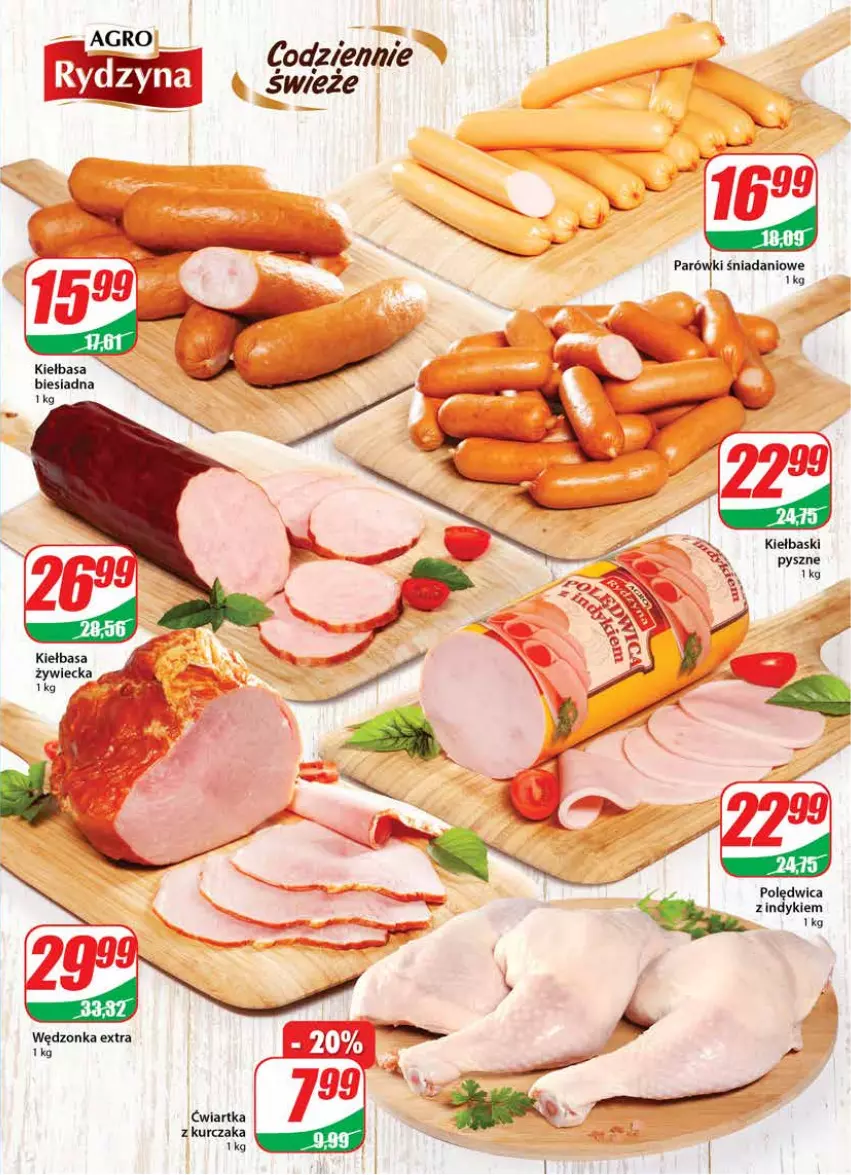 Gazetka promocyjna Dino - Gazetka - ważna 01.02 do 07.02.2023 - strona 11 - produkty: Danio, Kiełbasa, Kurczak, Parówki, Polędwica