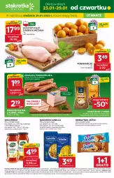 Gazetka promocyjna Stokrotka - Market - Gazetka - ważna od 29.01 do 29.01.2025 - strona 1 - produkty: Kurczak, Tchibo, Lubella, Makaron, Sos, JBL, Gra, Filet z piersi kurczaka, Bell, Jeżyki, Kawa, Kiełbasa podwawelska, Pomarańcze, Wawel, Herbatniki, Bella, Kiełbasa, HP