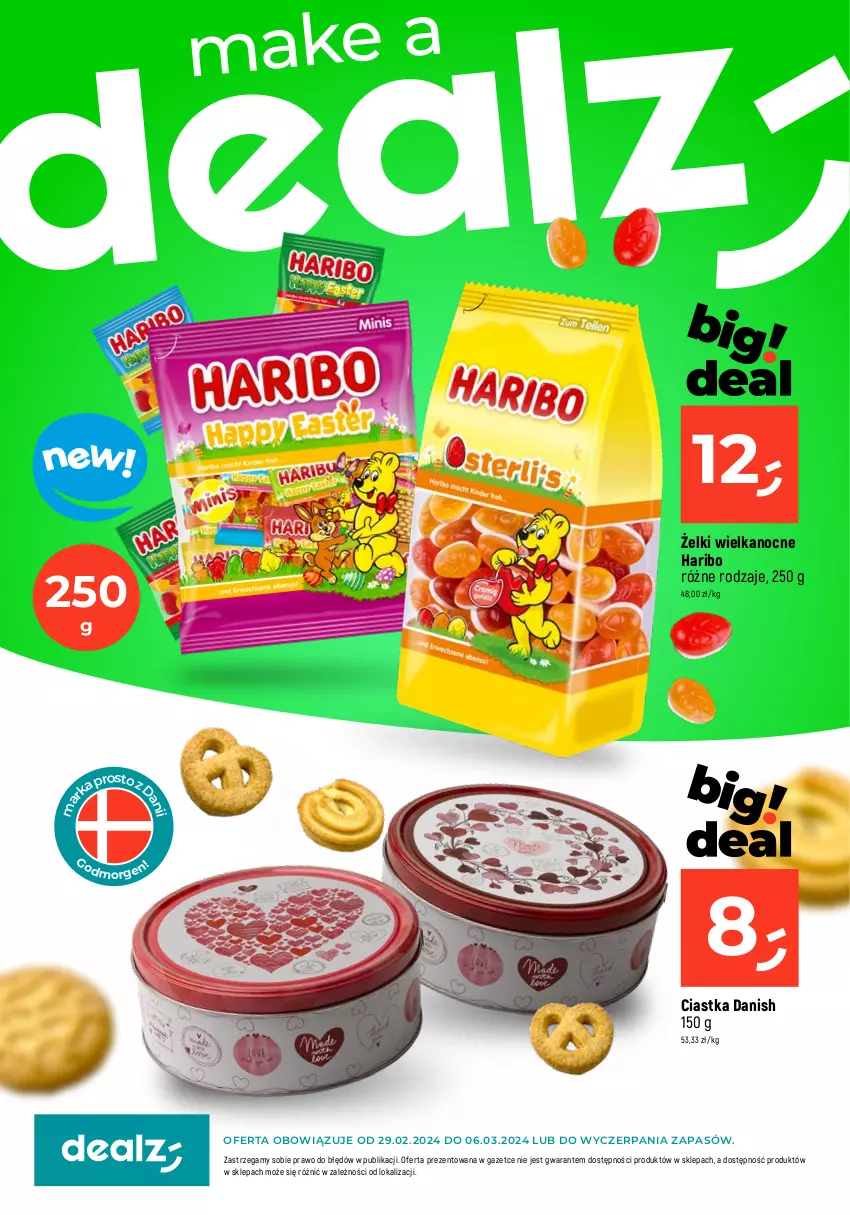 Gazetka promocyjna Dealz - MAKE A DEALZ - ważna 29.02 do 06.03.2024 - strona 1 - produkty: Ciastka, Haribo