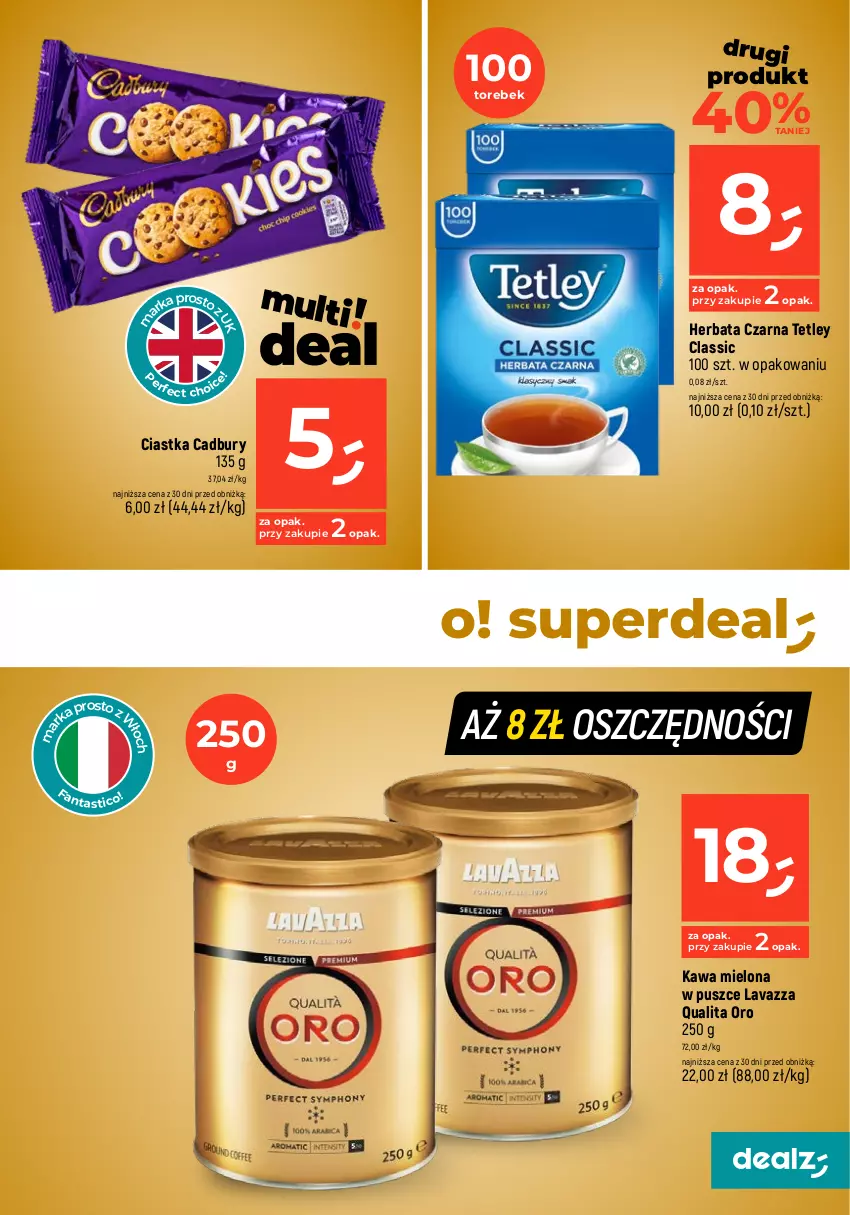 Gazetka promocyjna Dealz - MAKE A DEALZ - ważna 29.02 do 06.03.2024 - strona 15 - produkty: Ciastka, Fa, Herbata, Herbata czarna, Kawa, Kawa mielona, Lavazza, Oreo, Tetley