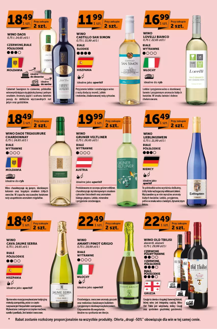 Gazetka promocyjna ABC - ważna 18.04 do 30.04.2024 - strona 5 - produkty: Bukiet, Chardonnay, Deser, Gra, Melon, Mus, Nuty, Pieprz, Pinot Grigio, Por, Ser, Słynne, Szafran, Wagi, Wino, Wino musujące