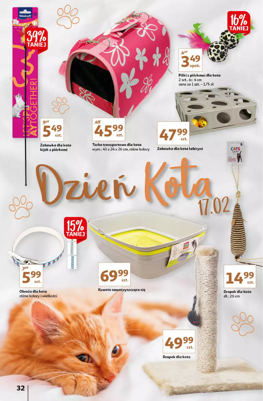 Gazetka promocyjna Auchan - przeNISKIE CENY na przebojowe marki Hipermarkety - ważna 10.02 do 16.02.2022 - strona 32 - produkty: Drapak, Kije, Kuweta, Por, Sport, Torba, Tran, Zabawka