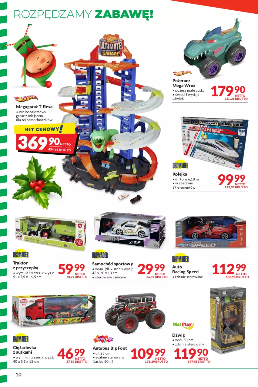 Gazetka promocyjna Makro - [Oferta specjalna] Kraina zabawy - ważna 16.11 do 24.12.2021 - strona 10 - produkty: Autobus, Chodzik, Dźwig, Gaga, Garaż, Kolejka, Olej, Por, Samochód, Sport, Traktor