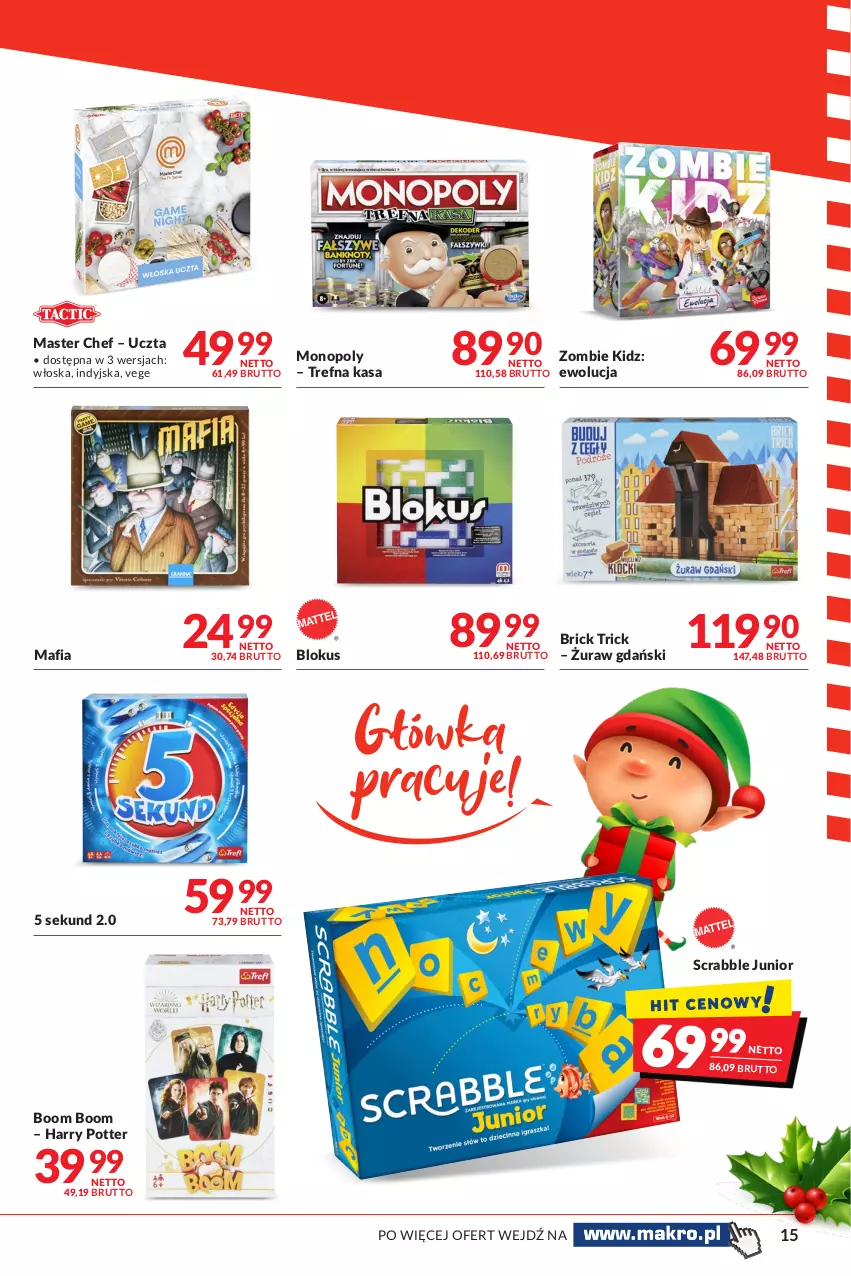 Gazetka promocyjna Makro - [Oferta specjalna] Kraina zabawy - ważna 16.11 do 24.12.2021 - strona 15 - produkty: 5 Sekund, Harry Potter, Mafia, Monopoly, Scrabble